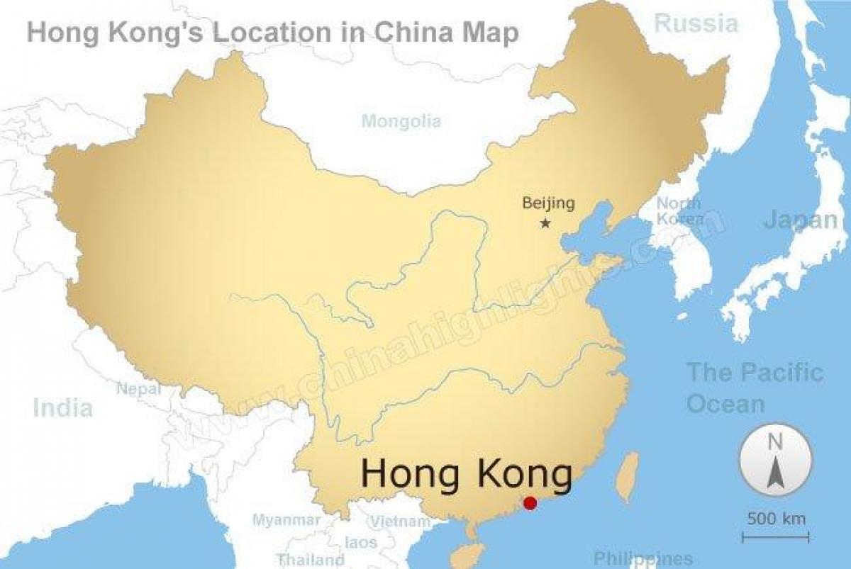નકશો ચાઇના અને હોંગકોંગ