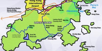 Lantau ટાપુ હોંગ કોંગ નકશો