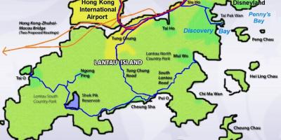 Lantau ટાપુ હોંગ કોંગ નકશો